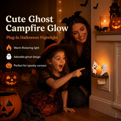 🔥 Last Day 50% OFF 👻 2026 New Ghost Campfire LED Night Light - Cozy Flickering Wall Flame