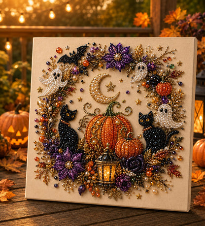 💥 Last Day 50% OFF – 2026 New 👻✨ Halloween Pearl Art DIY Kit – Turn Tiny Pearls into Spooky-Cute Magic