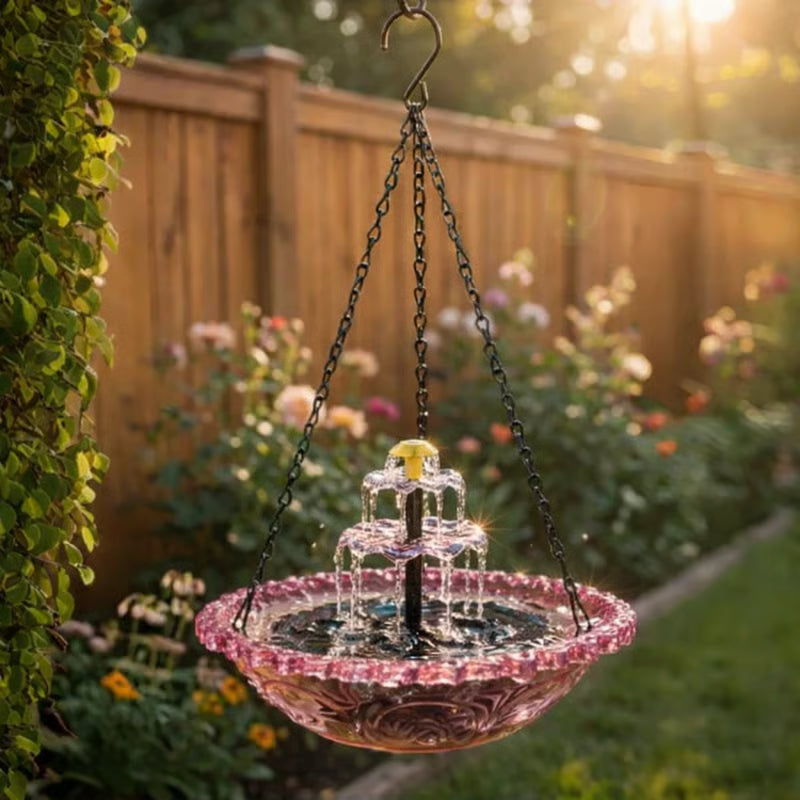 ⛲Hanging Solar Bird Bath Fountain🐦