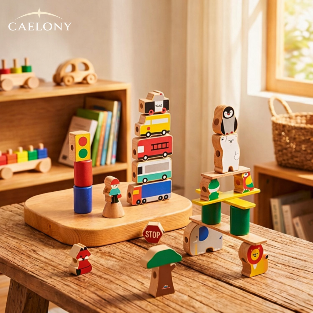 Wooden Animal Adventure Stacking Blocks