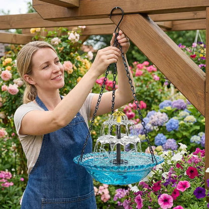 ⛲Hanging Solar Bird Bath Fountain🐦