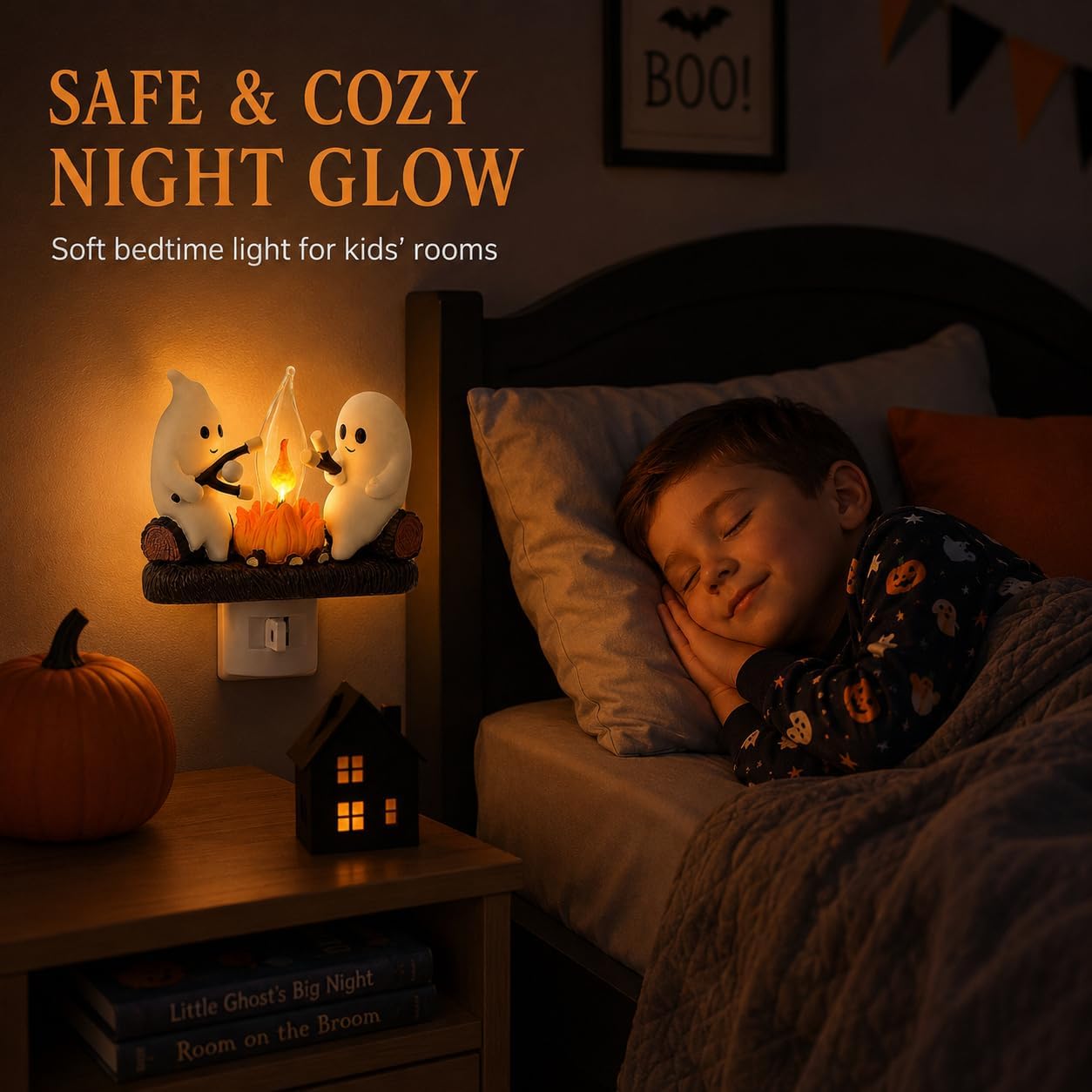 🔥 Last Day 50% OFF 👻 2026 New Ghost Campfire LED Night Light - Cozy Flickering Wall Flame