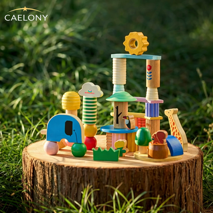 Wooden Animal Adventure Stacking Blocks