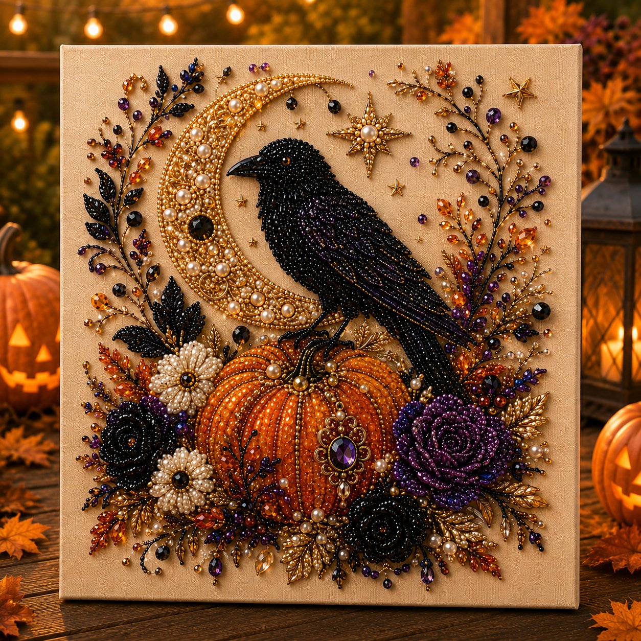 💥 Last Day 50% OFF – 2026 New 👻✨ Halloween Pearl Art DIY Kit – Turn Tiny Pearls into Spooky-Cute Magic