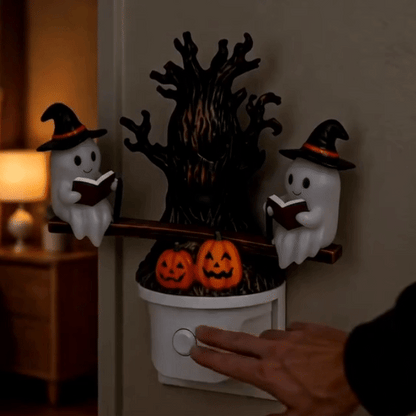 🔥Last Day 50% OFF🎃👻 2026 New Animated Seesaw Ghost Plug In LED Night Light