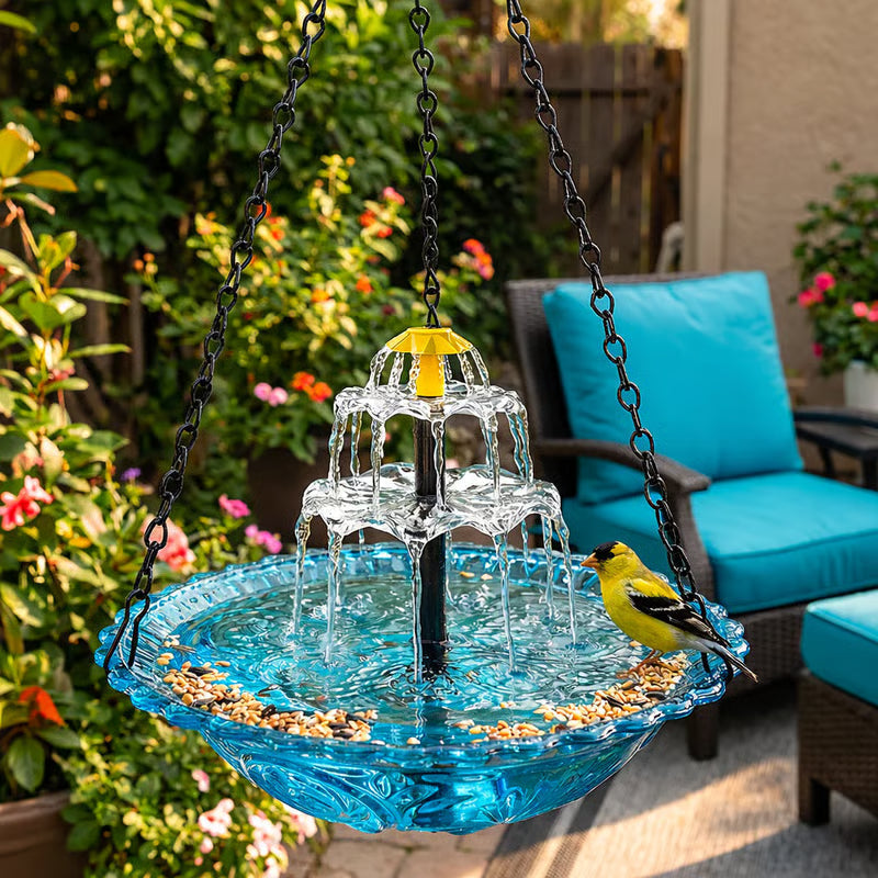 ⛲Hanging Solar Bird Bath Fountain🐦