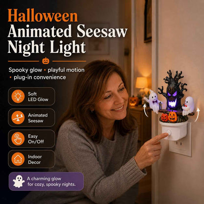 🔥Last Day 50% OFF🎃👻 2026 New Animated Seesaw Ghost Plug In LED Night Light
