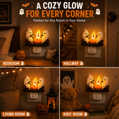 🔥 Last Day 50% OFF 👻 2026 New Ghost Campfire LED Night Light - Cozy Flickering Wall Flame
