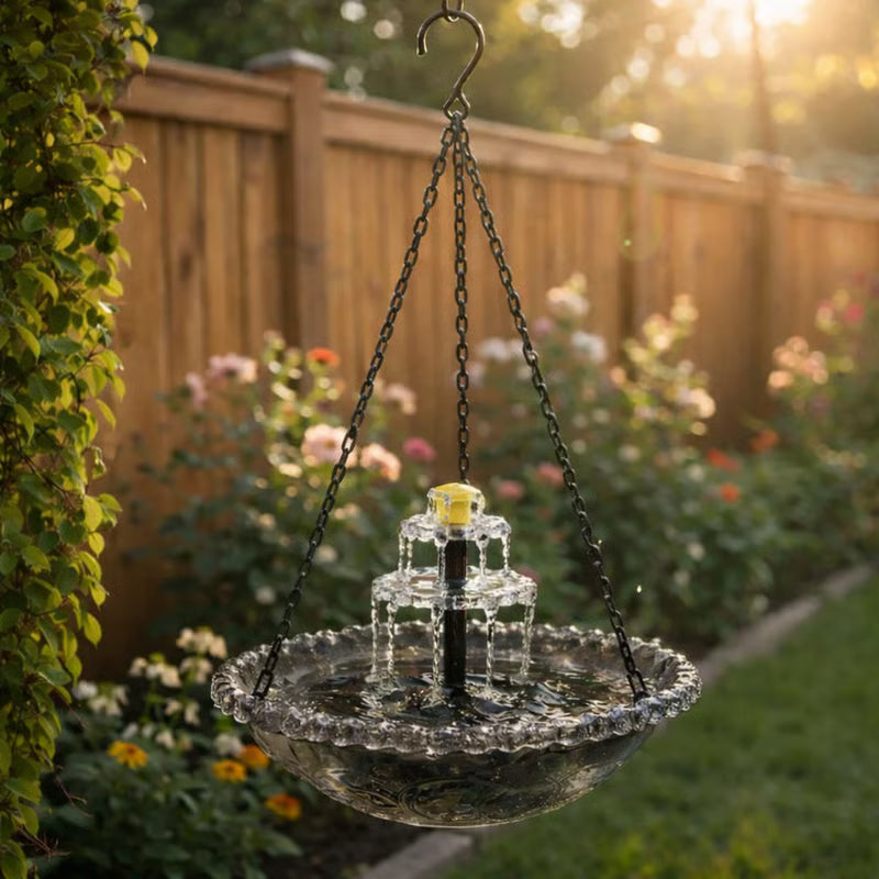 ⛲Hanging Solar Bird Bath Fountain🐦