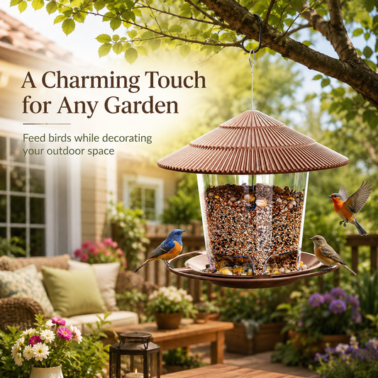 Bring Life, Color & Song to Your Backyard - the Pagoda Hanging Bird Feeder