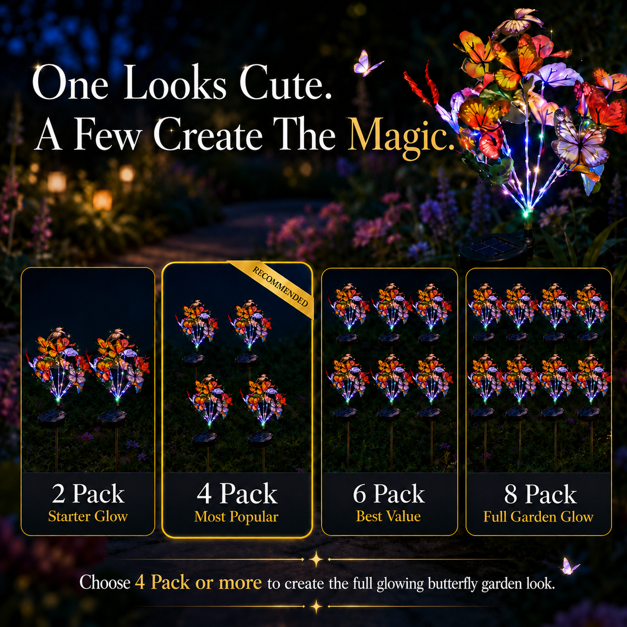 Solar Butterfly Garden Stake Lights