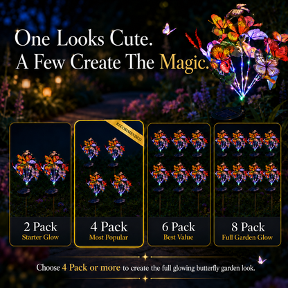 Solar Butterfly Garden Stake Lights