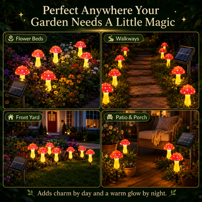 Solar Mushroom Garden Lights