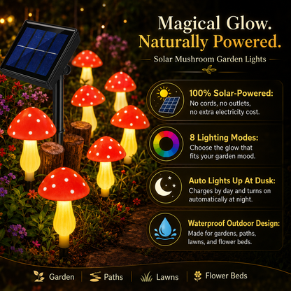 Solar Mushroom Garden Lights