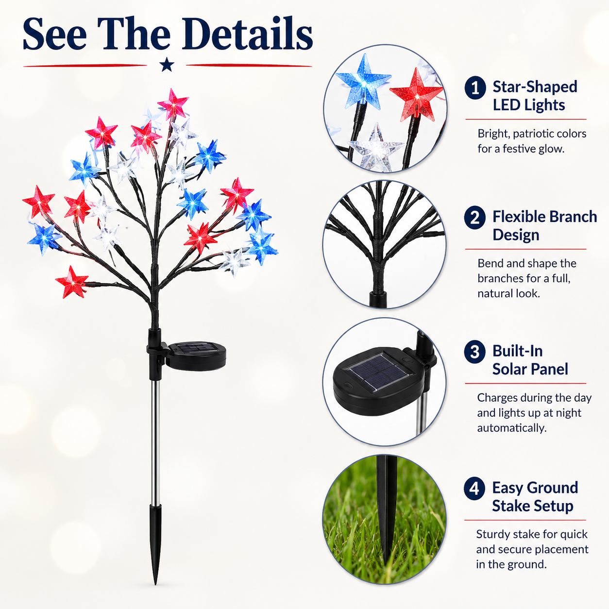 Red, White & Blue Yard Glow