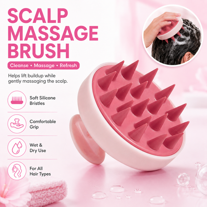 Soft Silicone Scalp Massage Shampoo Brush
