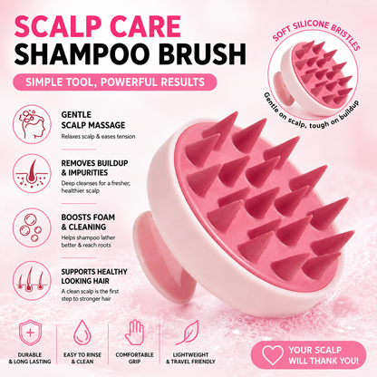 Soft Silicone Scalp Massage Shampoo Brush