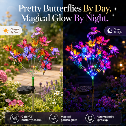 Solar Butterfly Garden Stake Lights