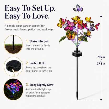 Solar Butterfly Garden Stake Lights
