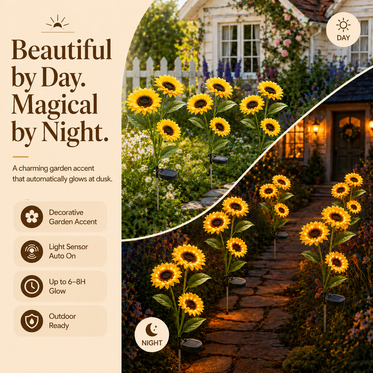Solar SunflowerLED Lights