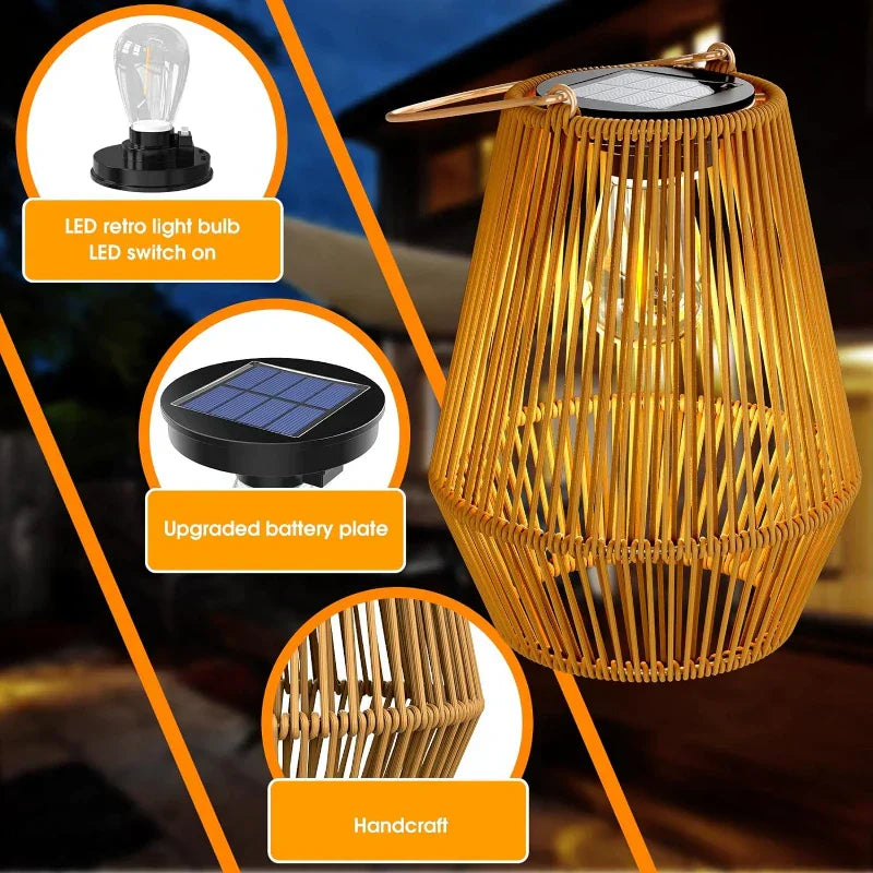 🎄 Christmas Sale 49% OFF 🎄 Kaliiqo™ Solar Radiant Rattan Glow Lantern