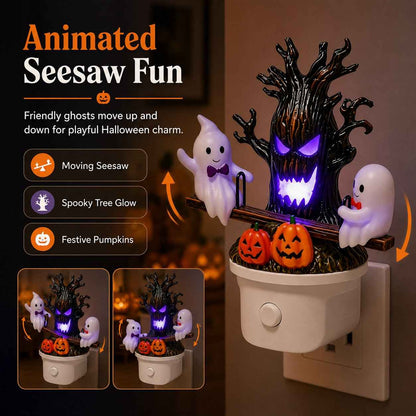 🔥Last Day 50% OFF🎃👻 2026 New Animated Seesaw Ghost Plug In LED Night Light