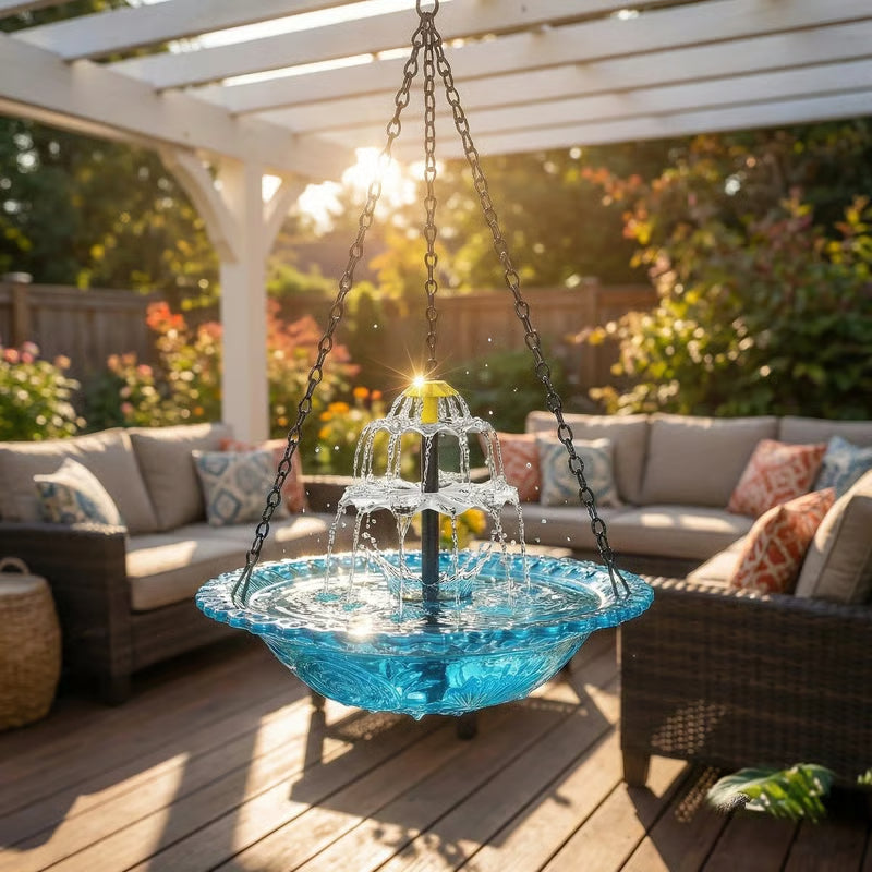 ⛲Hanging Solar Bird Bath Fountain🐦