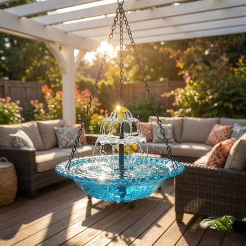 ⛲Hanging Solar Bird Bath Fountain🐦